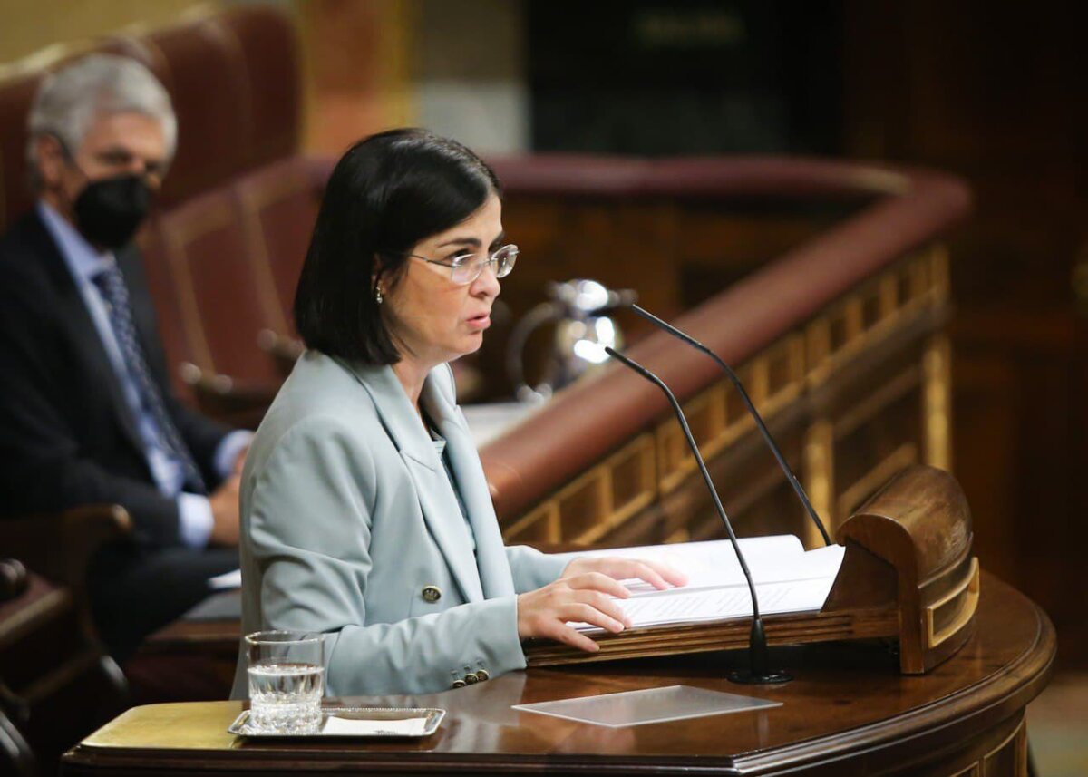 La ministra de Sanitat, Carolina Darias, al Congrés dels Diputats