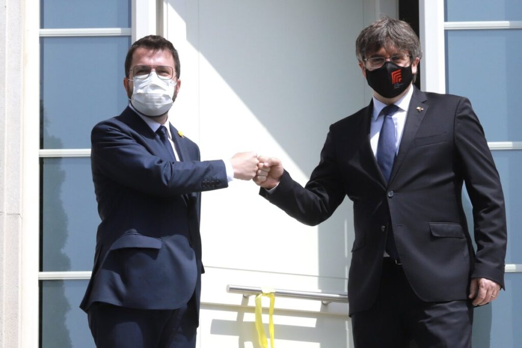 Pere Aragonès i Carles Puigdemont