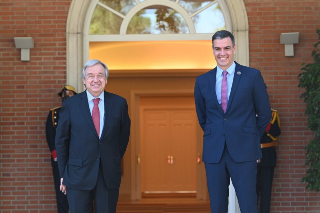 Antonio Guterres i Pedro Sánchez