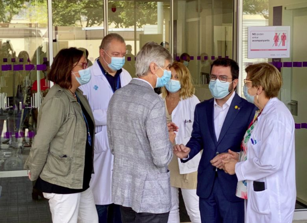 Visita d'Aragonès i Argimon a l'Hospital de Bellvitge