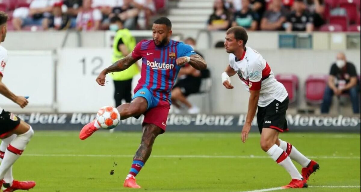 Imagen del partido amistoso entre el Barça y el Stuttgart