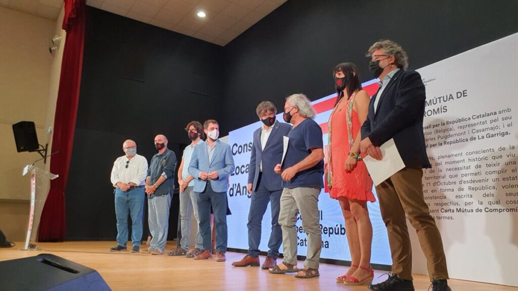 Carles Puigdemont, en un acte del Consell per la República