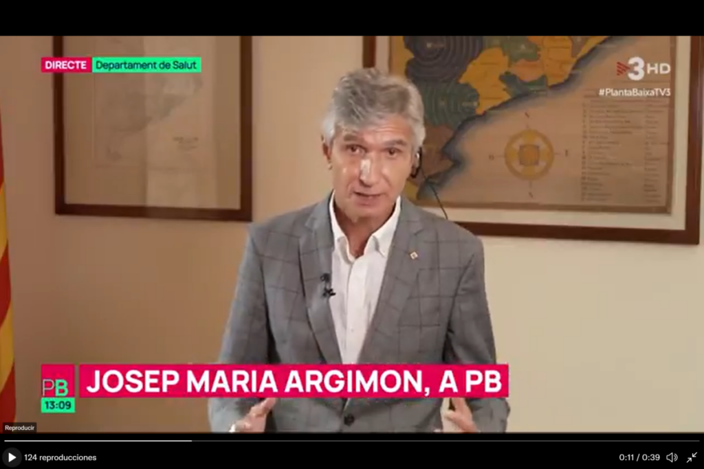 El consejero de Salud, Josep Maria Argimon, en una entrevista en 'Planta Baixa'