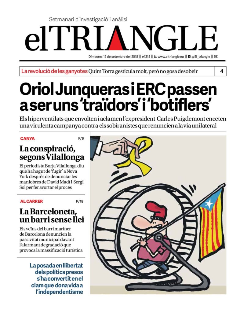 Oriol Junqueras i ERC passen a ser uns ‘traïdors’ i ‘botiflers