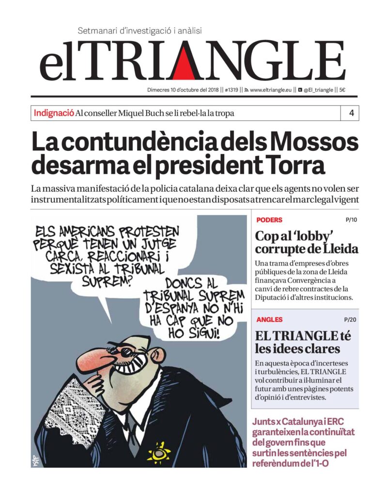 La contundència dels Mossos desarma el president Torra
