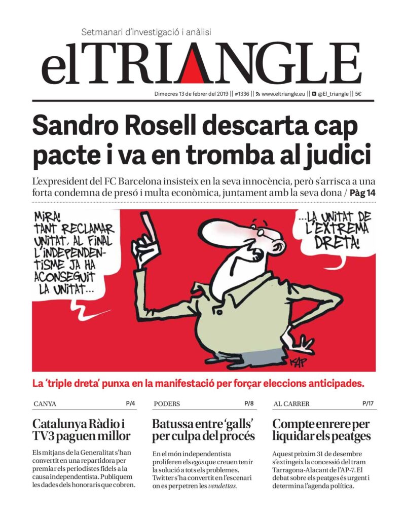 Sandro Rosell descarta cap pacte i va en tromba al judici