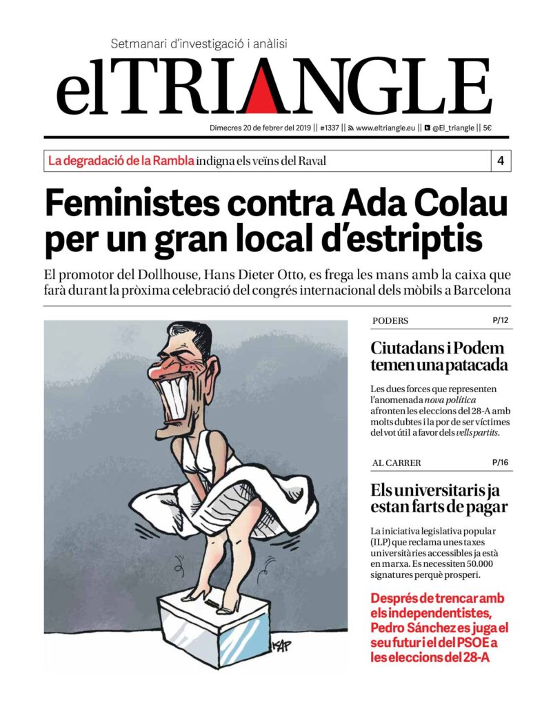 Feministes contra Ada Colau per un gran local d’estriptis