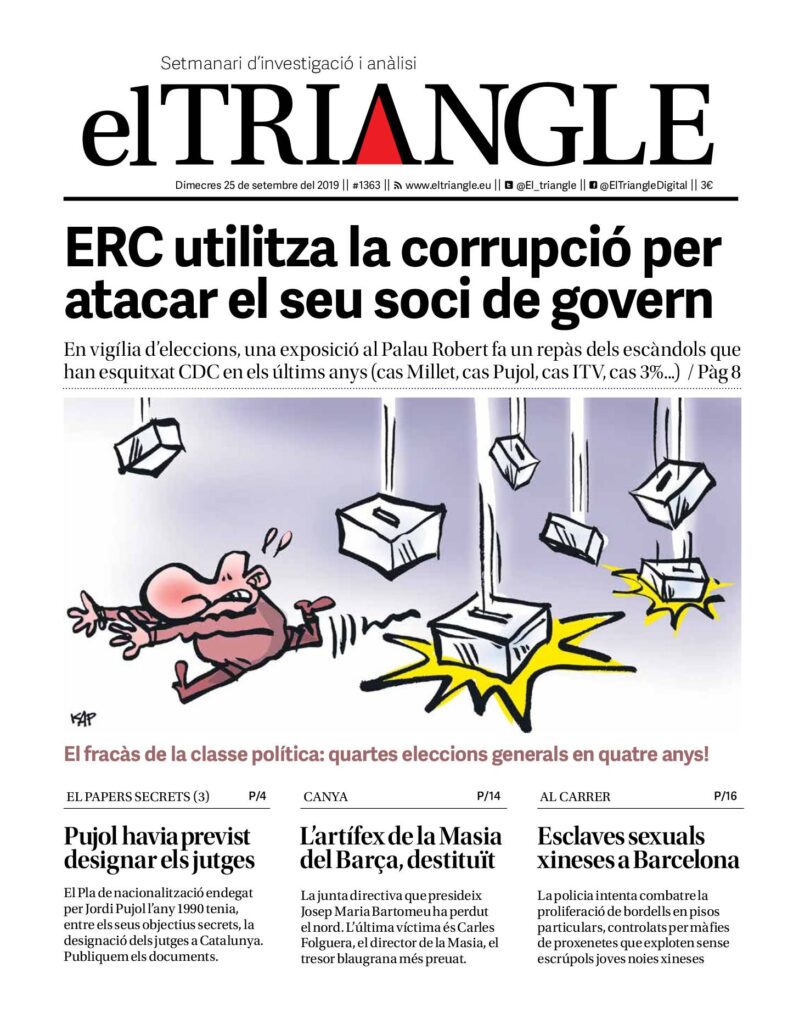 ERC utilitza la corrupció per atacar el seu soci de govern