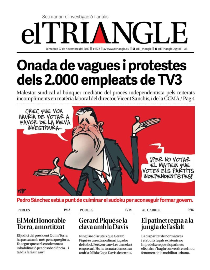 Onada de vagues i protestes dels 2.000 empleats de TV3