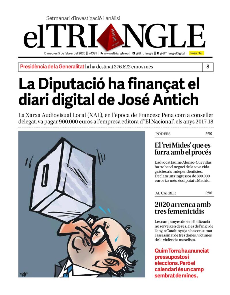 La Diputació ha finançat el diari digital de José Antich