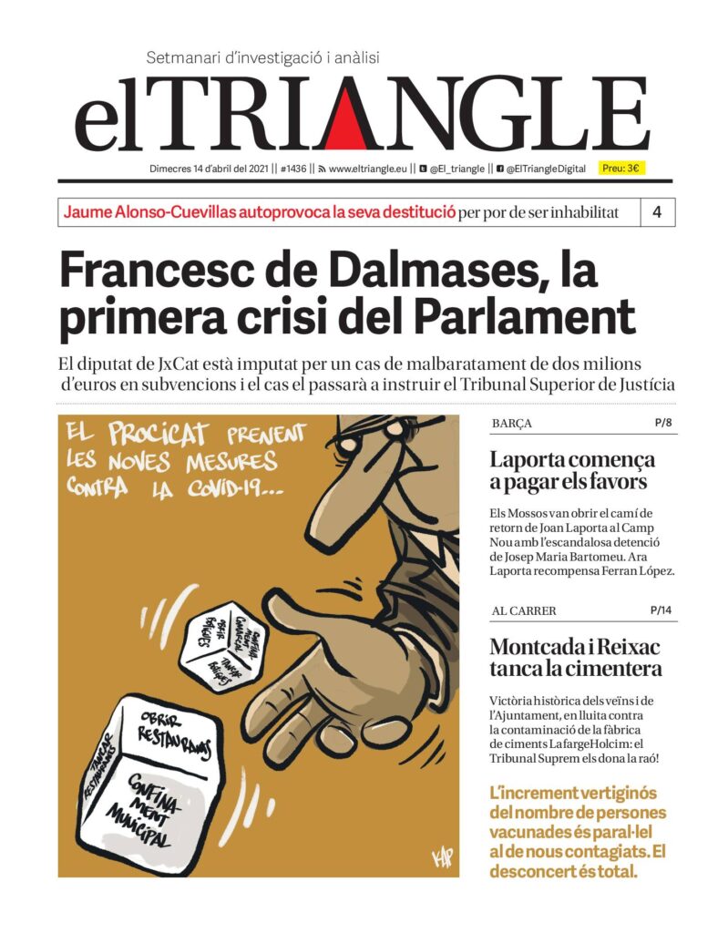 Francesc de Dalmases, la primera crisi del Parlament