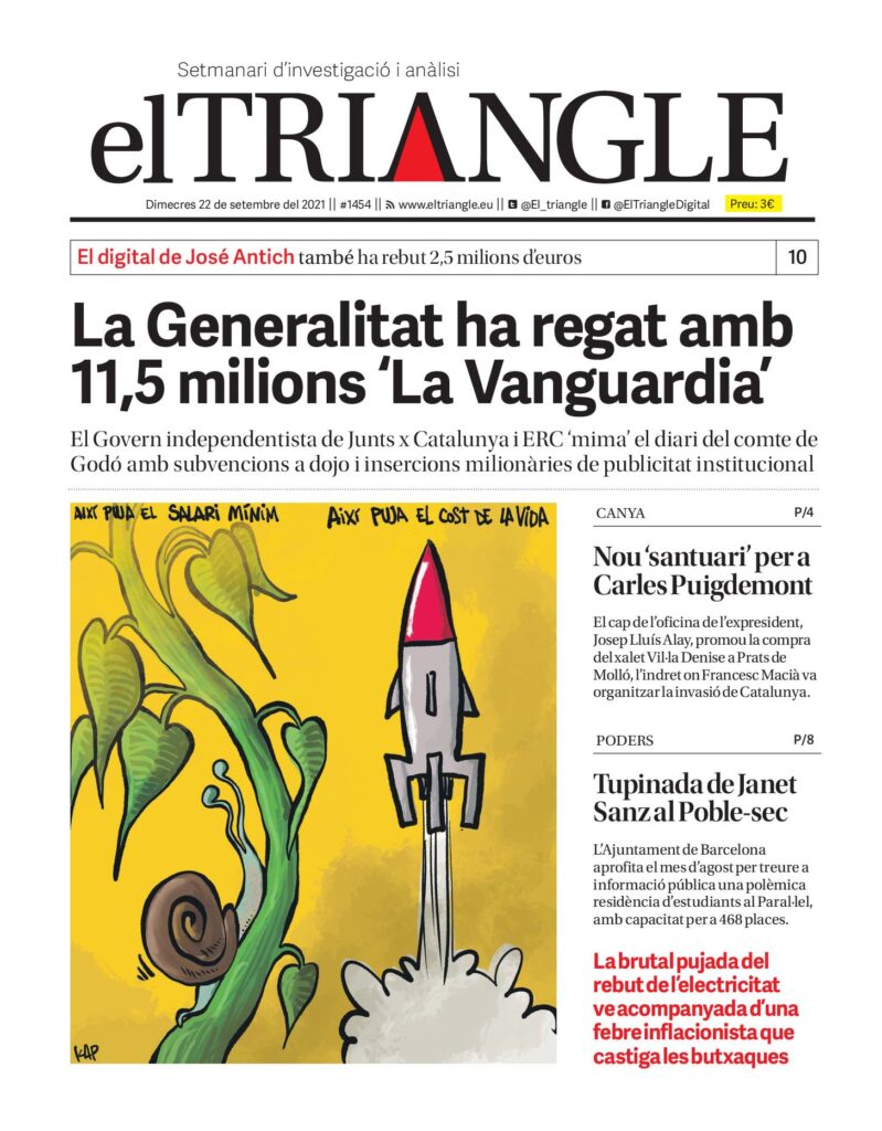 La Generalitat ha regat amb 11,5 milions ‘La Vanguardia’