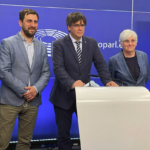 Comín, Puigdemont y Ponsatí en el Parlamento Europeo