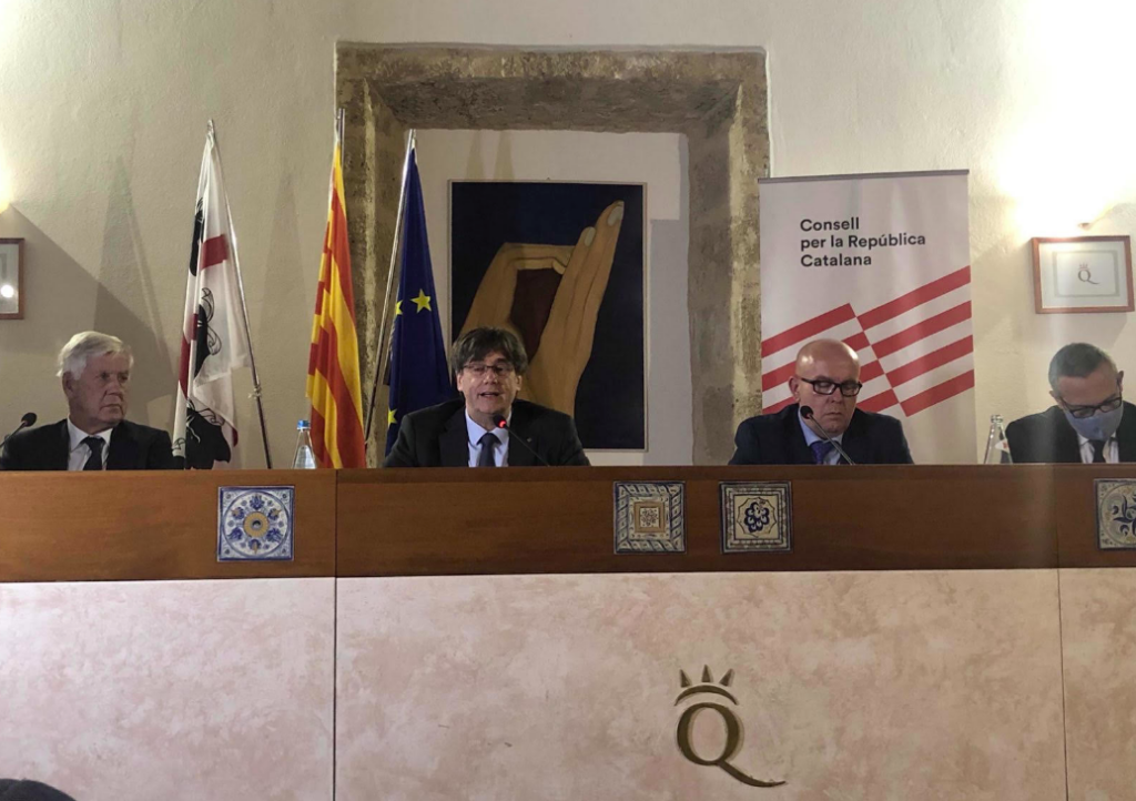 Compareixença pública de Puigdemont a Sardenya
