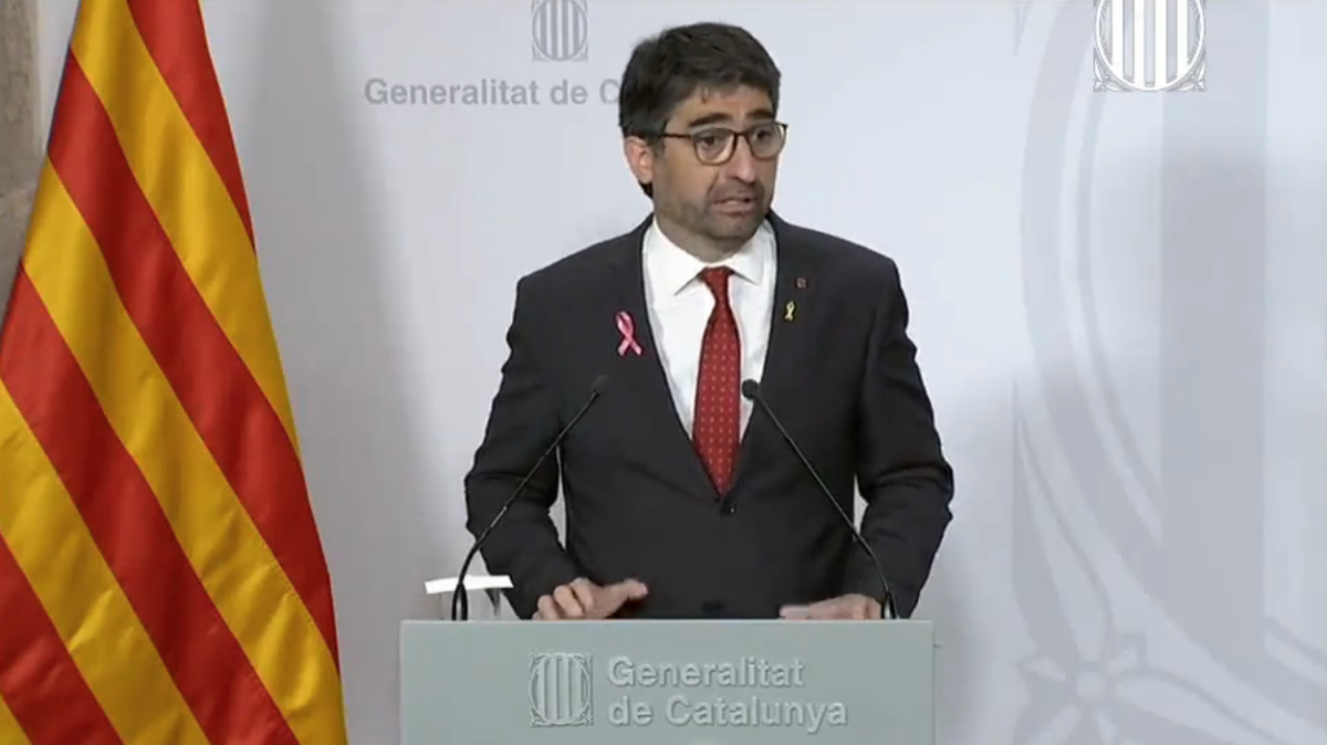 El vicepresidente del gobierno catalán y consejero de Políticas Digitales y Territorio, Jordi Puigneró