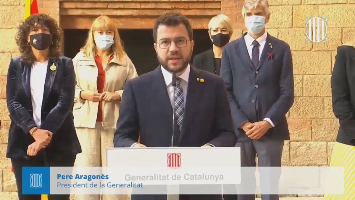 Discurso del presidente catalán Pere Aragonès