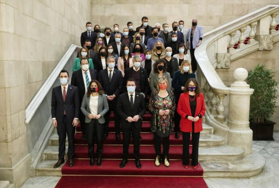 Foto de cargos de ERC a favor de la inmersión