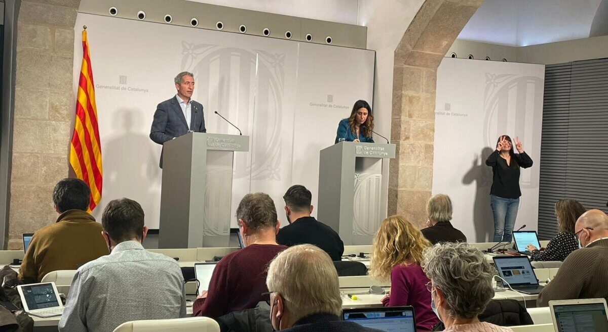El conseller Josep Gonzàlez-Cambray i la portaveu Patrícia Plaja