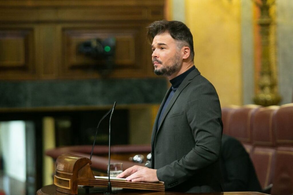 El portavoz de ERC en el Congreso de los Diputados, Gabriel Rufián