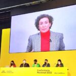 Intervención telemática de Marta Rovira en un acto de ERC