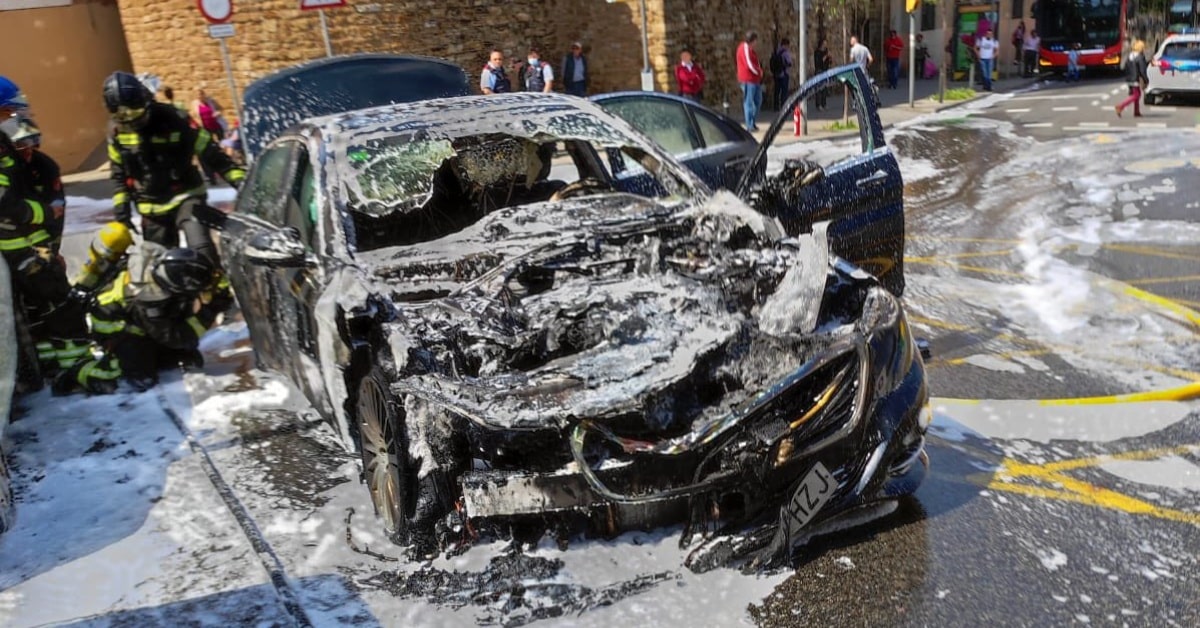 Coche de Josep Bou, líder del PP de Barcelona