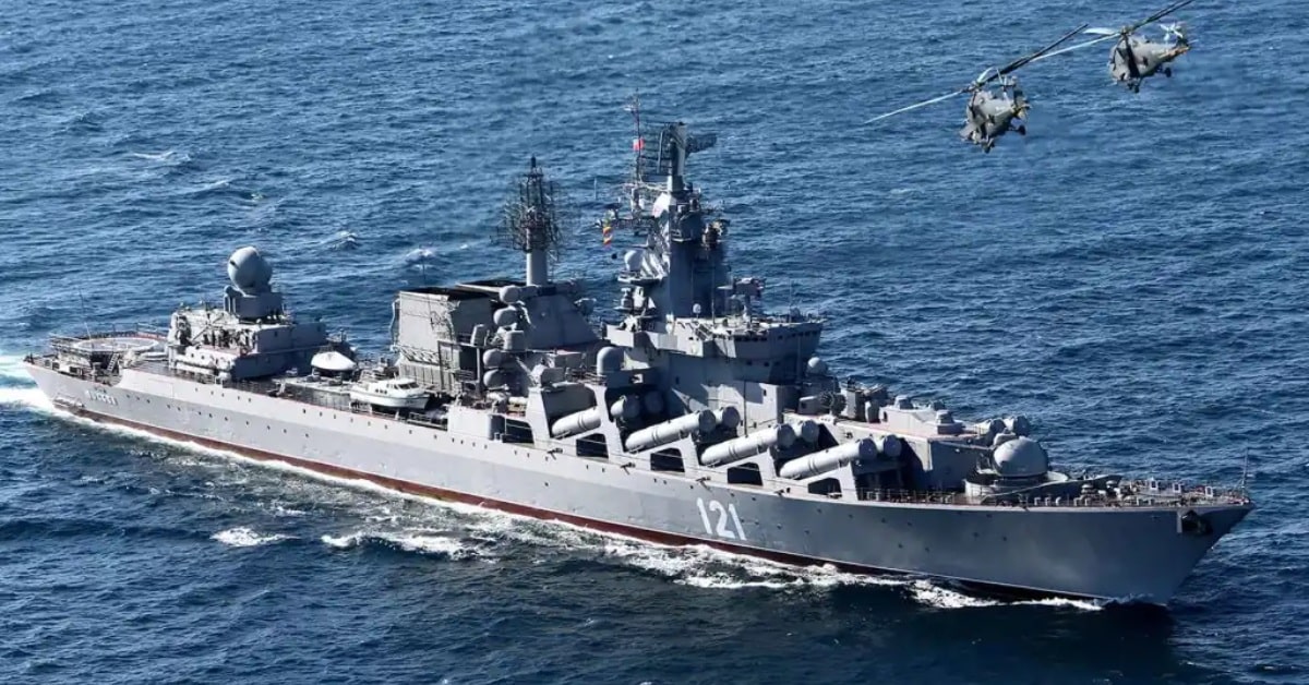 El vaixell Moskva (Ministeri de Defensa rus, Wikimedia Commons)