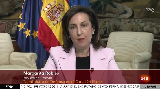 La ministra de Defensa, Margarita Robles