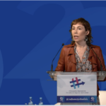 Núria Cuenca, representante de la Generalitat en la reunión con el COE y Aragón, en un acto el año pasado