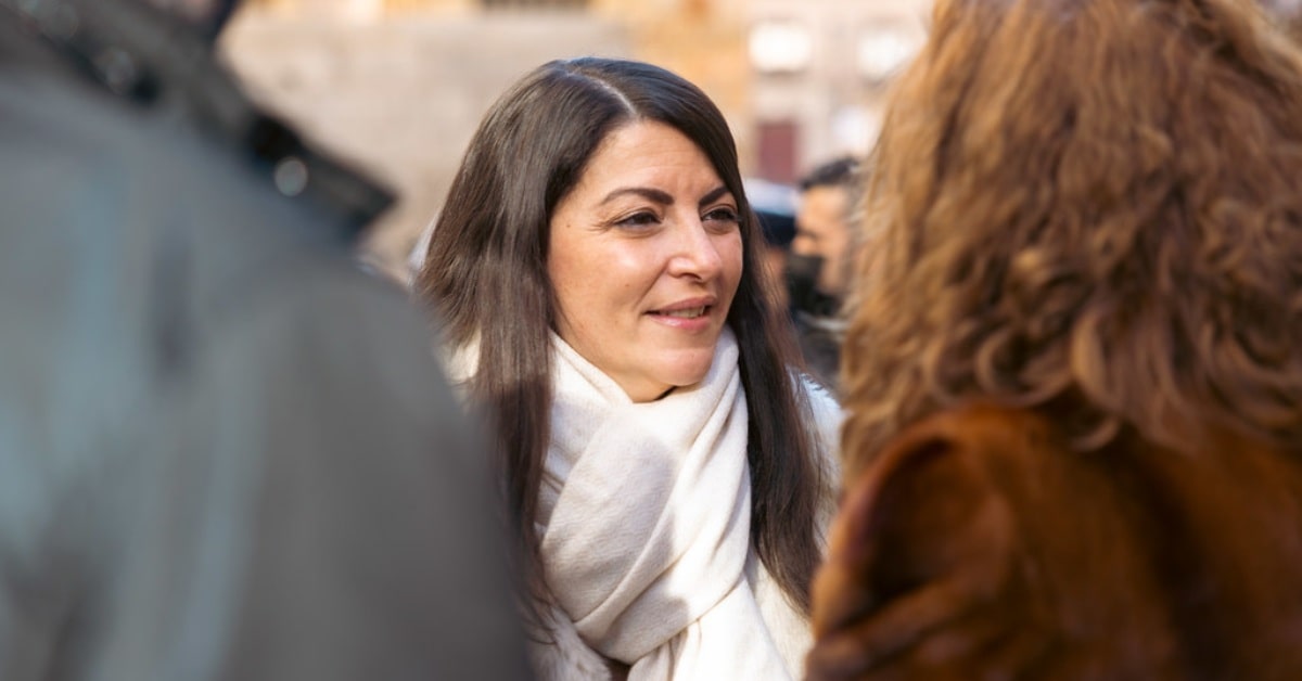 Macarena Olona, candidata de Vox a la presidencia de la Junta de Andalucía, en Segovia