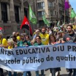 Manifestación contra el conseller de Educación, Josep Gonzàlez-Cambray (Rodri Plaza, Twitter)