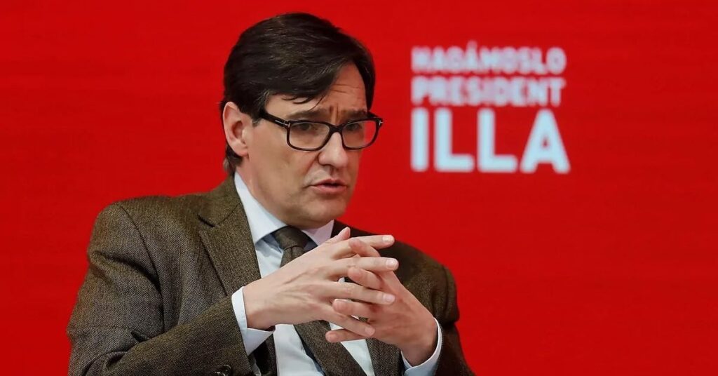 Salvador Illa, líder del PSC y candidato a presidente de la Generalitat de Catalunya en las elecciones autonómicas del 2021