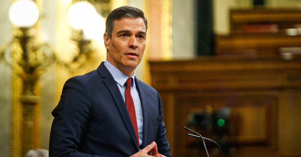 El presidente del Gobierno, Pedro Sánchez, en el Congreso de los Diputados (La Moncloa)