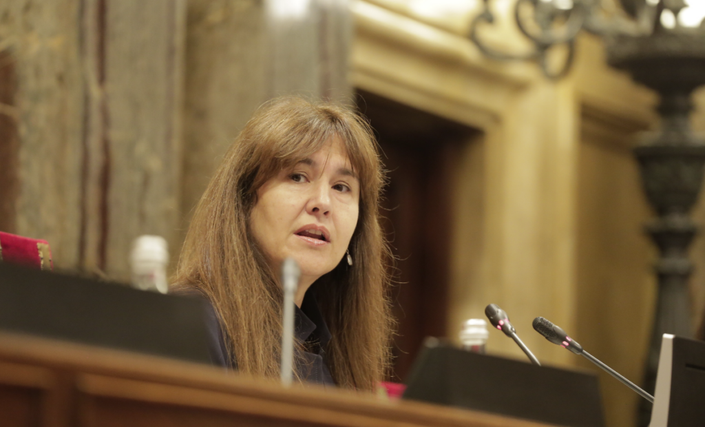 La presidenta del Parlament, Laura Borràs