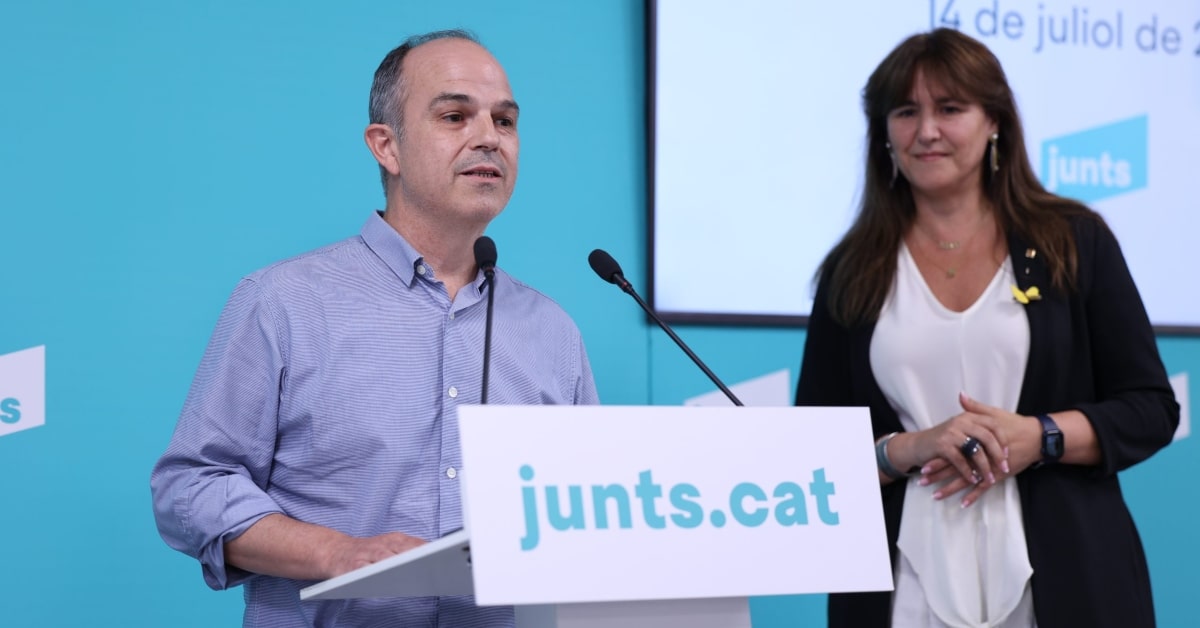 Jordi Turull i Laura Borràs, secretari general i presidenta de Junts per Catalunya