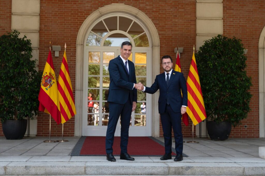 Pedro Sánchez i Pere Aragonès