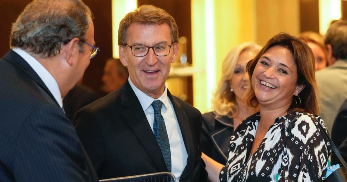 El líder del PP, Alberto Núñez-Feijóo, en la Asamblea General de la Mesa del Turismo (Partido Popular)