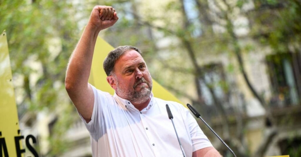 L'expresident d'ERC, Oriol Junqueras, durant la Diada de Catalunya del 2022 (Esquerra Republicana de Catalunya)