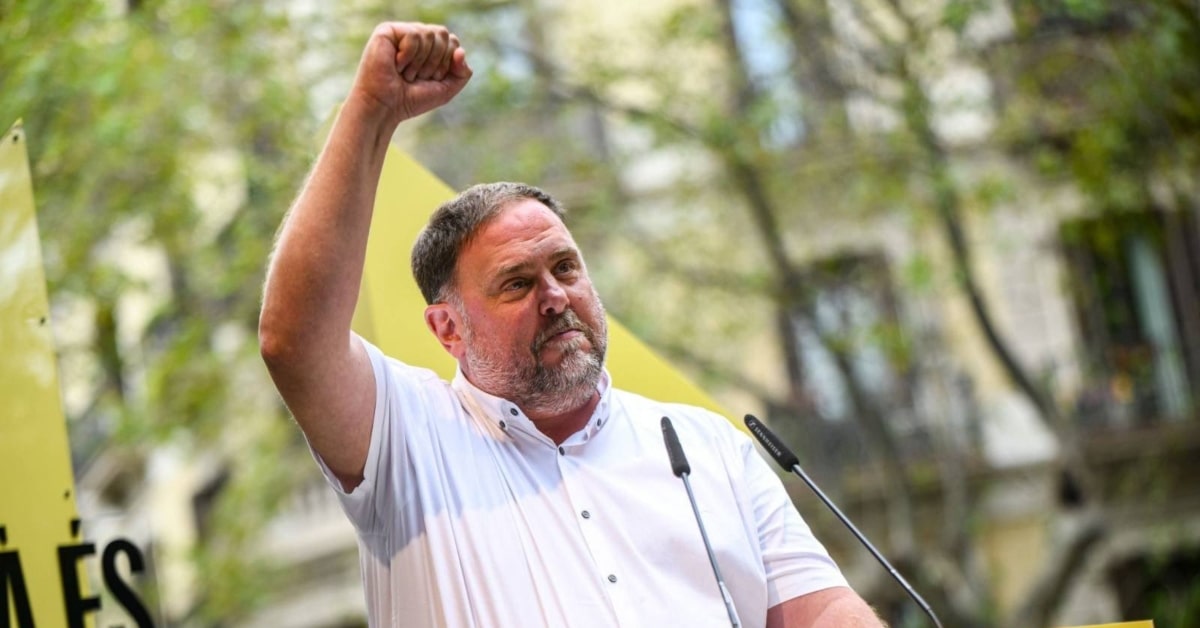 El presidente de ERC, Oriol Junqueras, durante la Diada de Catalunya del 2022 (Esquerra Republicana de Catalunya)