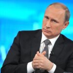 El presidente de Rusia, Vladímir Putin, en la televisión rusa (Kremlin)