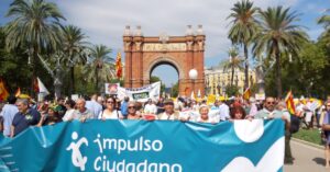 Manifestación a favor del 25% de castellano en las escuelas catalanas (Siscu Baiges)