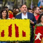 Marta Vilalta, portavoz de ERC en el Parlament, y Oriol Junqueras, exvicepresidente de la Generalitat de Catalunya