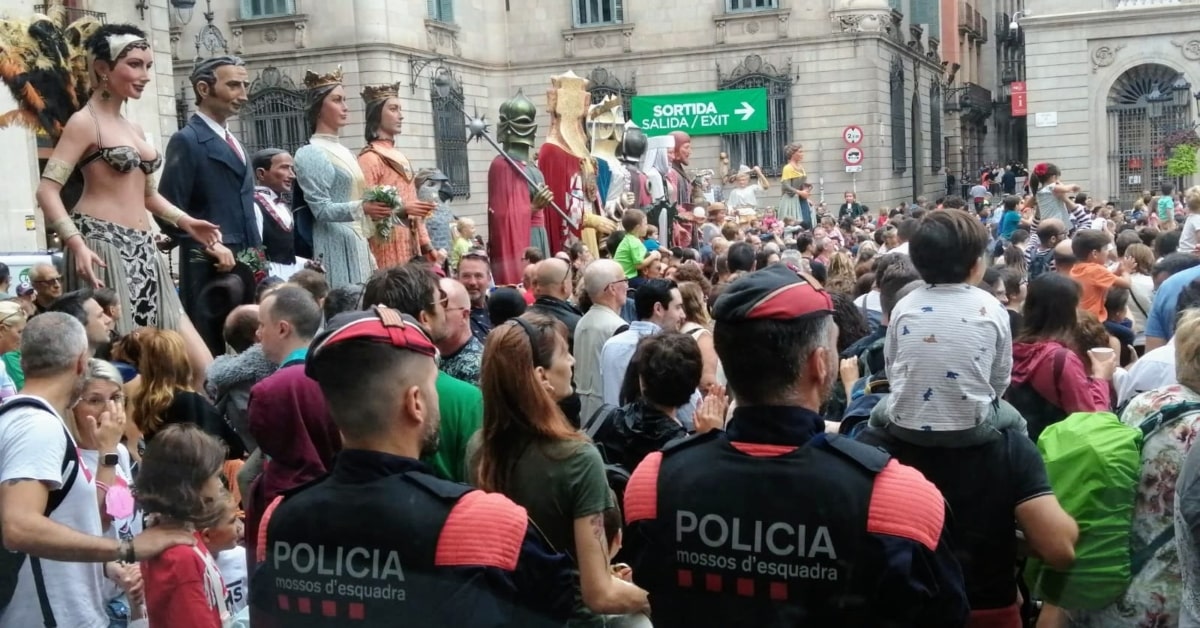 Mossos d'Esquadra en la Mercè 2022