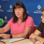Olga Arnau, alcaldesa de Vilanova i la Geltrú, a la izquierda