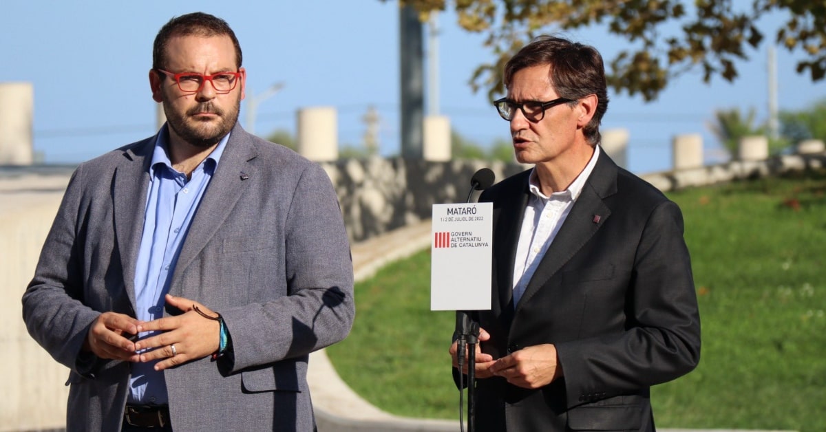 Salvador Illa, primer secretario del PSC, en Mataró