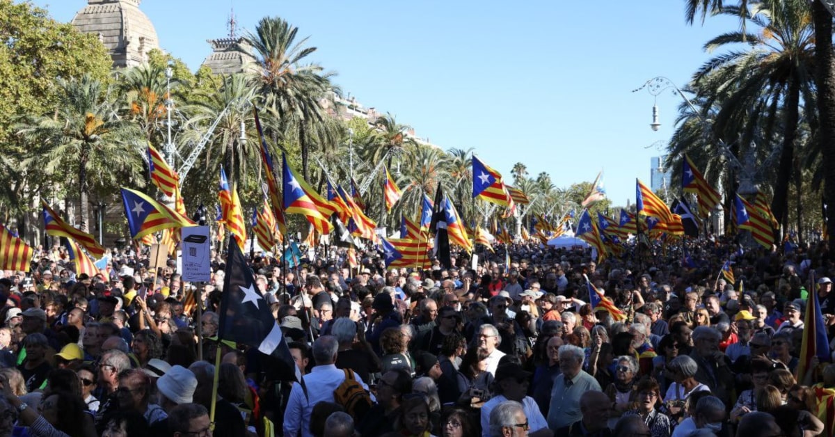 Manifestació per commemorar el cinquè aniversari del referèndum de l'1 d'octubre del 2017 (ANC)