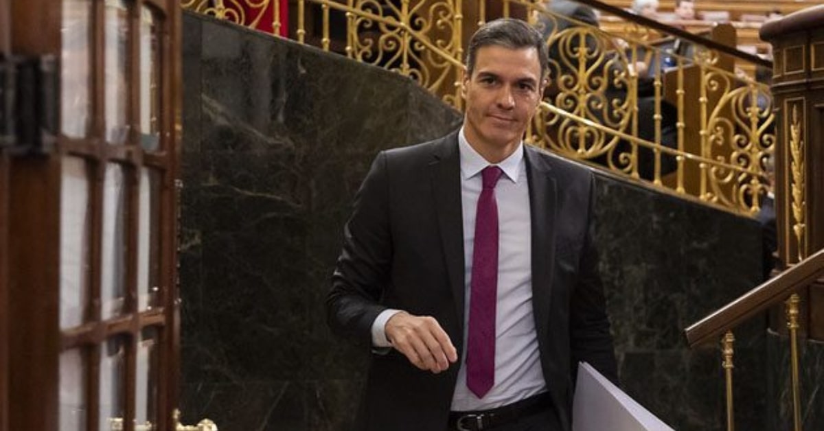 El presidente del Gobierno central, Pedro Sánchez, en el Congreso de los Diputados (PSOE)