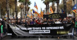 Manifestación de la ANC contra la reforma del delito de sedición al Código Penal (Asamblea Nacional Catalana)