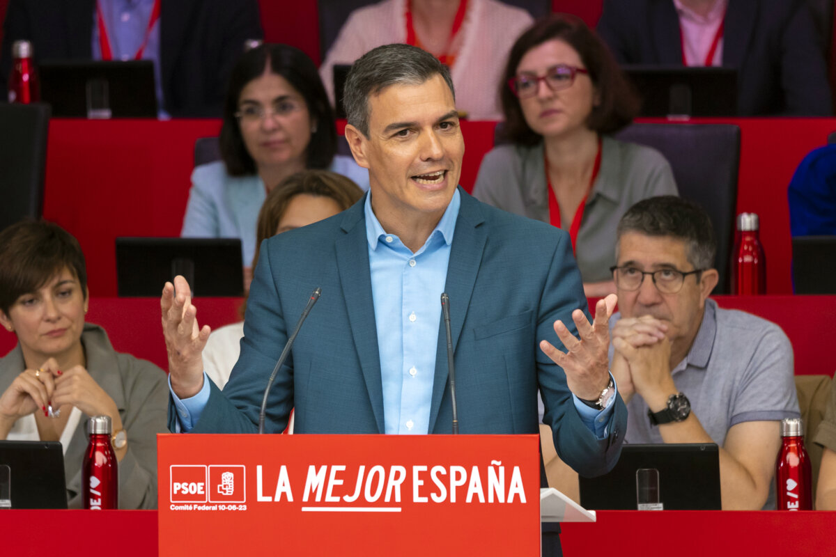 El presidente del gobierno español, Pedro Sánchez, interviene en el Comité Federal del PSOE (ACN)