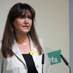 La presidenta de Junts, Laura Borràs, en una intervención en el Consell Nacional (Guillem Roset, ACN)