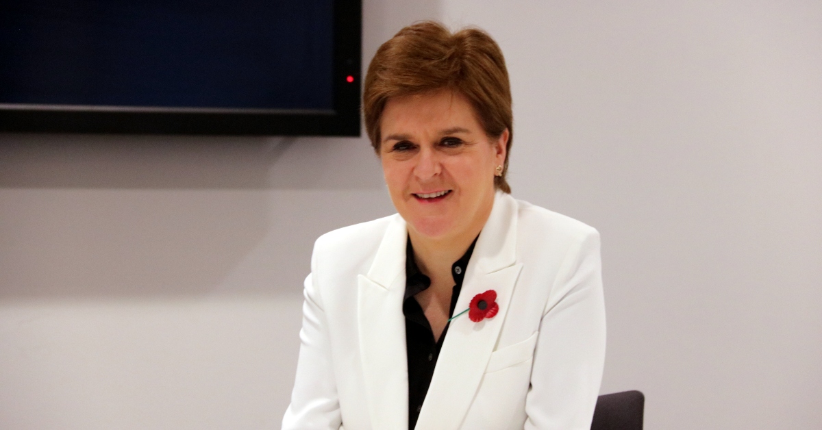 La ex primera ministra de Escocia, Nicola Sturgeon, en Glasgow, Escocia (Natàlia Segura, ACN)
